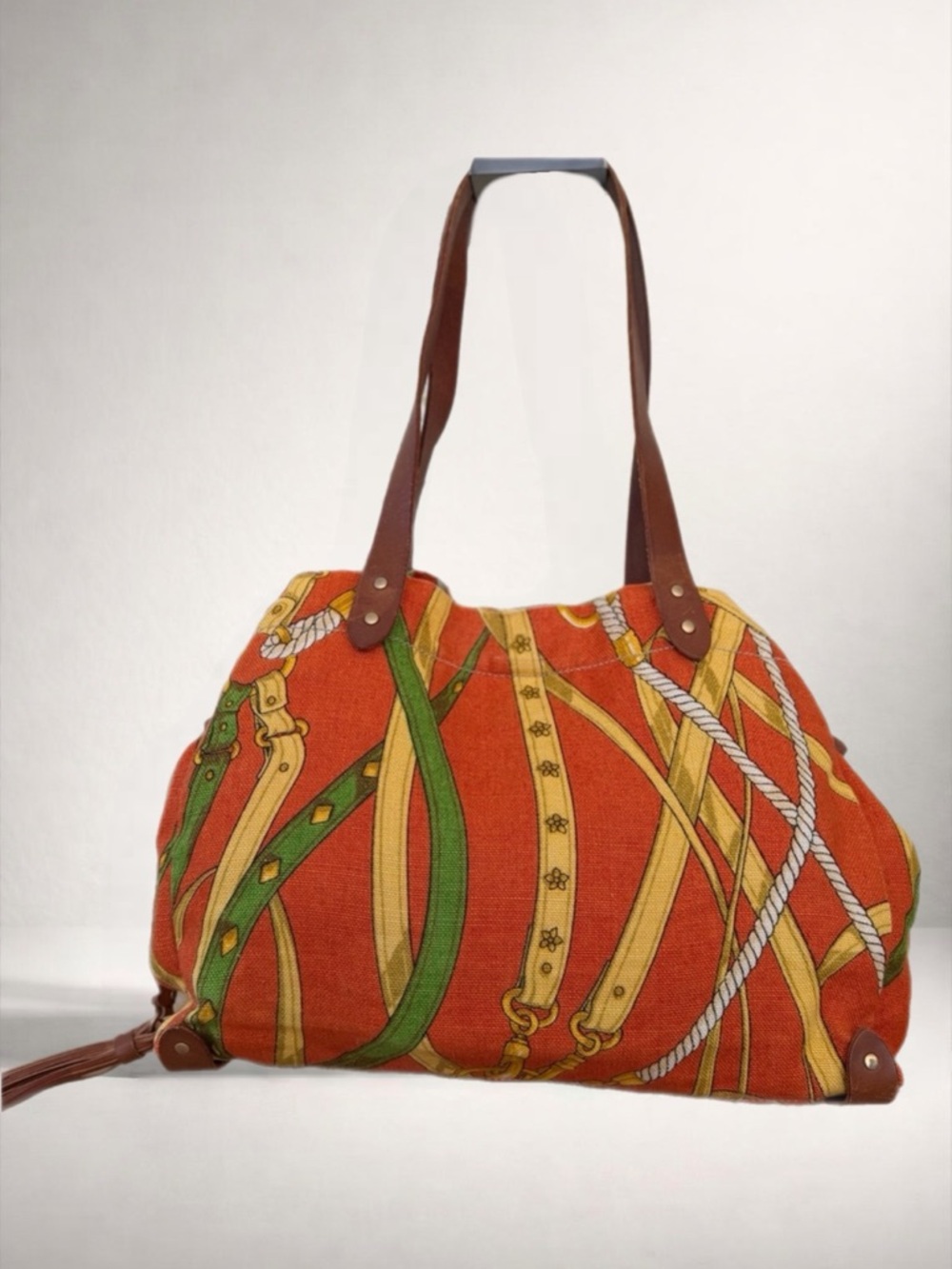 Miu Miu Orange and Green Shoulder Bag with Ruched Design - Picture 2 of 7
